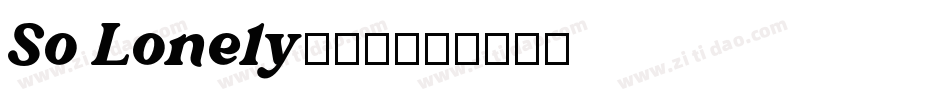 So Lonely生成器字体转换